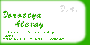 dorottya alexay business card